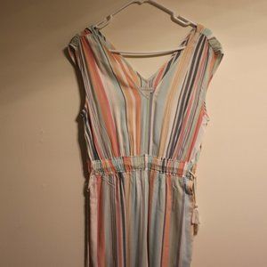 Peyton & Parker Striped Pastel Sleeveless Jumpsuit